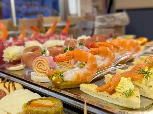 Bouchées saumon et crevettes
