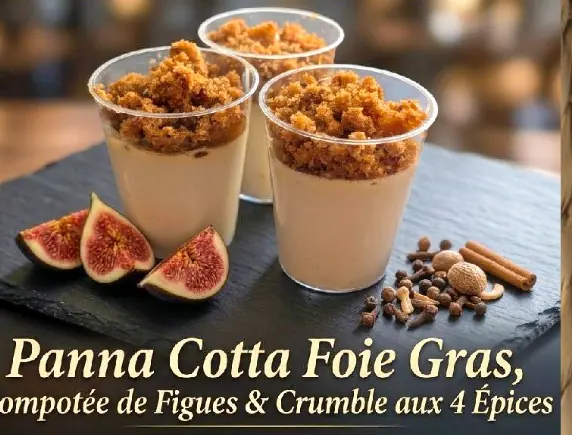 Panna cotta foie gras, compotée de figues