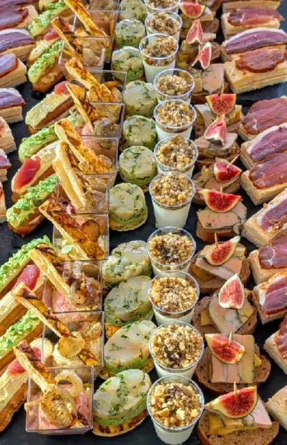 Plateau de canapés et verrines