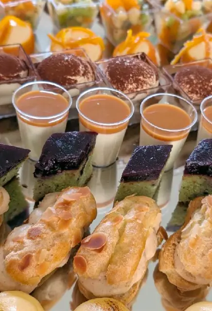 Éclairs et verrines caramel