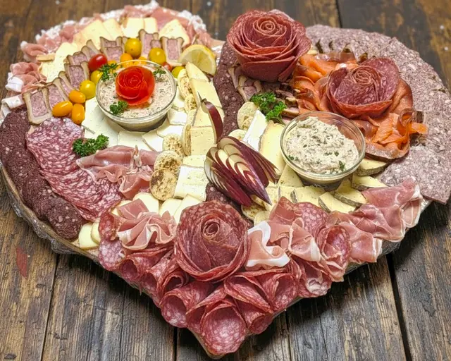 Cœur charcuterie et fromages
