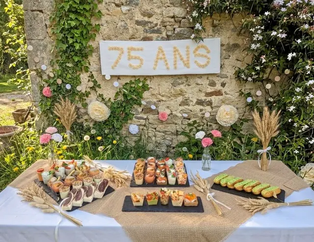 Buffet d'anniversaire pour 75 ans